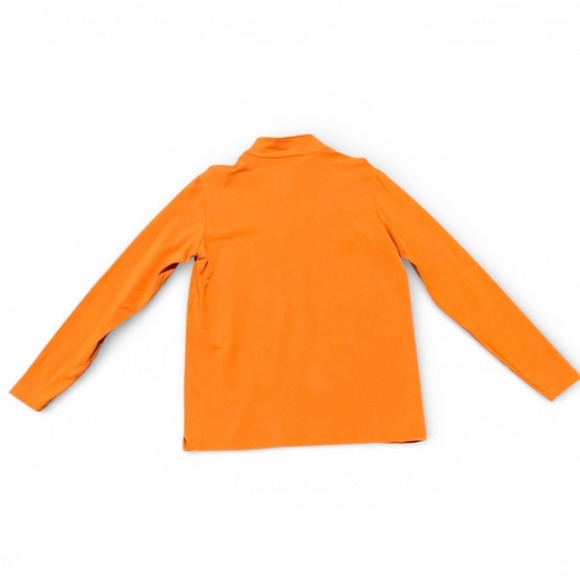 Dunhill Links Men's Quarter Zip Pullover Orange Size M Cotton Blend - Picture 3 of 4